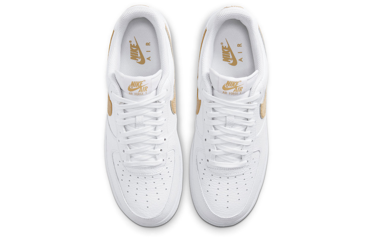 Кроссовки Nike Air Force 1 (бело-желтые) — Белыйжёлтый — фото 5