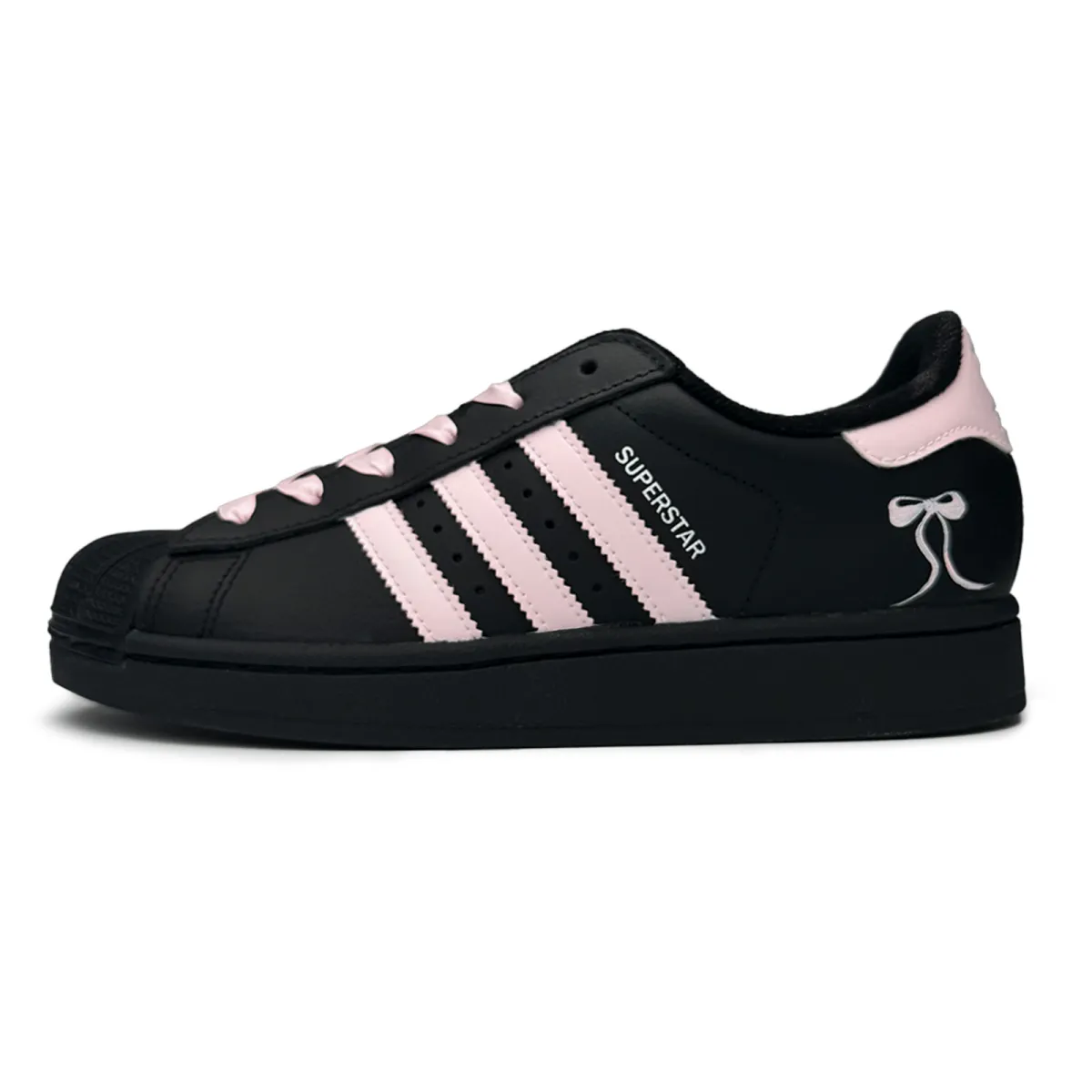 Adidas Originals Superstar 2 Spring Summer, Anti Aging, Versatile, Pink Bowknot Abrasion Resistant Low top