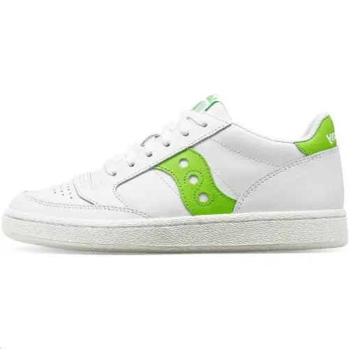 Saucony Jazz Original Comfortable Cushioning, Wear Resistant Low top Skateboard Shoes Women's White Green