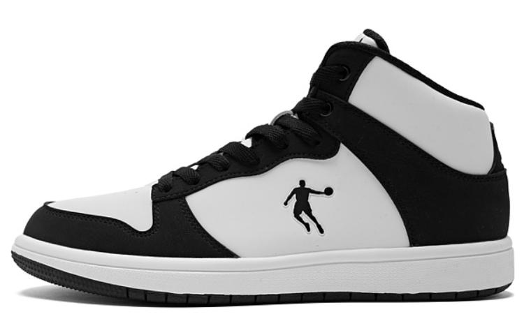 Jordan Air Force 1 leather classic retro trend sports and leisure simple and versatile rubber comfortable soft elastic outsole high top sneakers women's black and white