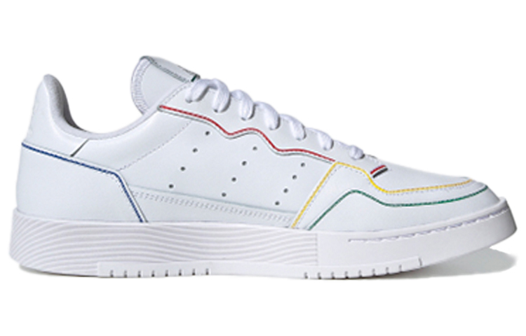Кеды adidas Originals Super Court (бело-разноцветные) — Белый / жёлтый / зелёный / оранжевый / синий — фото 2