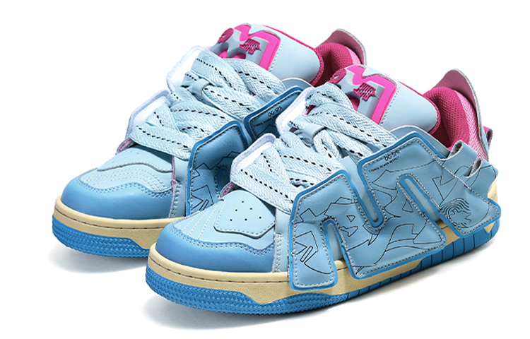 ADCDAVINCI Ice Cream Collection ADCDAVINCI Skateboard Shoes Unisex Blue Pink