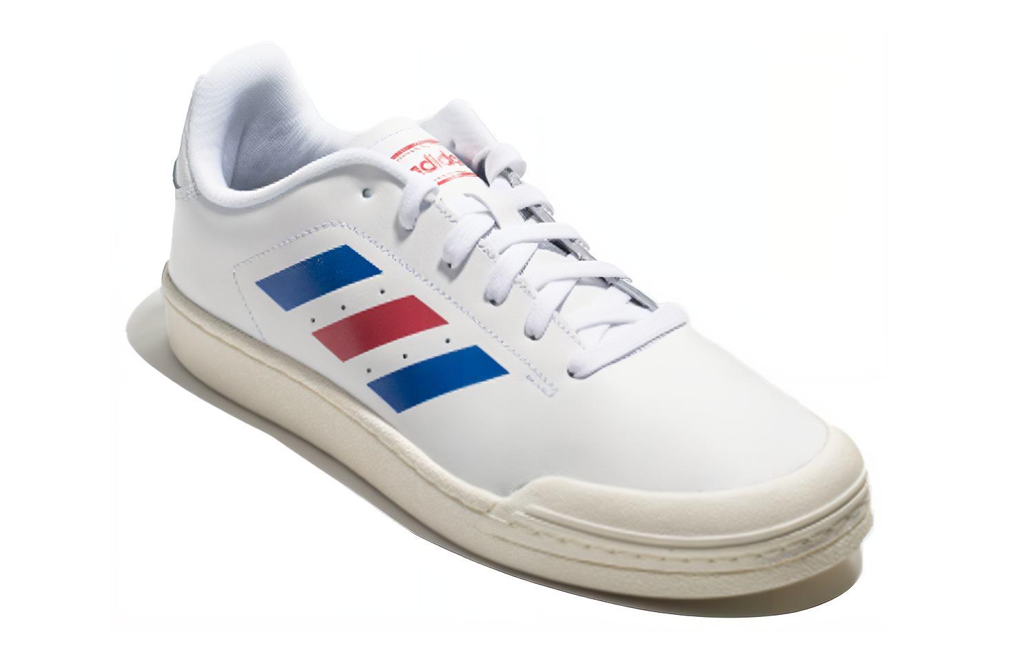 Мужские кеды adidas neo Court70s (бело-сине-красные) — фото 3