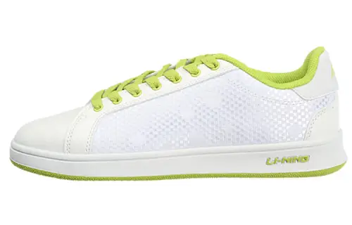 Li Ning Skateboard Shoes Women's Low Top White/Green