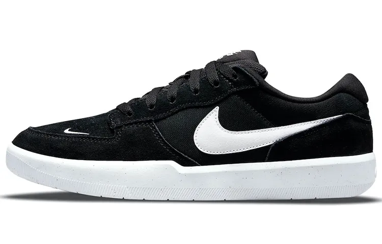Nike SB Force 58 Breathable Low top Skateboard Shoes Unisex Black White