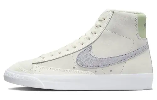 Nike Blazer '77 Abrasion Resistant Breathable Mid top Skateboard Shoes Men's White Purple