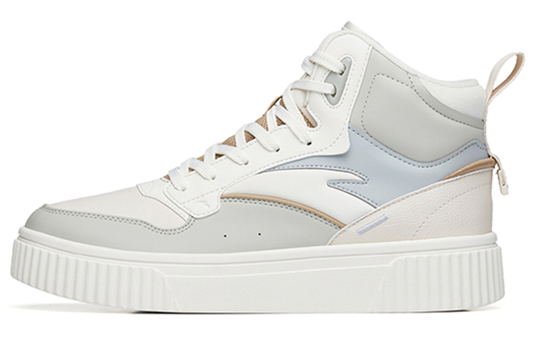 Anta Life Collection Platform High top Skateboard Shoes Men's White Gray