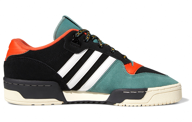 Кеды adidas originals Rivalry Low (зелено-оранжевые) — фото 2