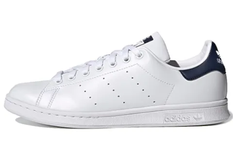 Adidas Originals Stan Smith Dark Blue Tail Comfortable Breathable Low top Skateboard Shoes Unisex White