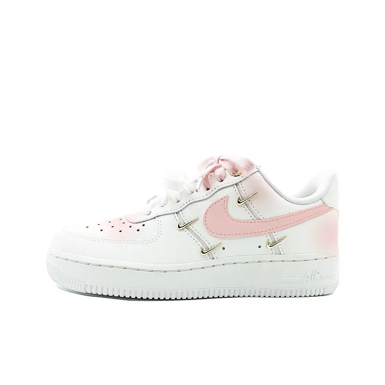 Nike Air Force 1 Pink Puff Dusty Abrasion Resistant Low top Skateboard Shoes Women's Pink White