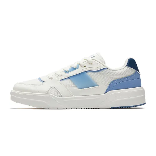Anta Abrasion Resistant Slip Resistant Low top Skateboard Shoes Men's White Blue