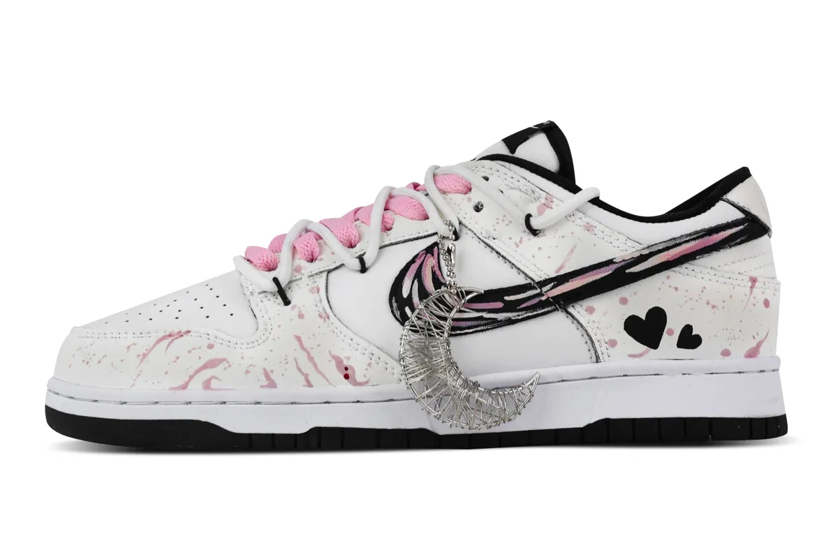 Nike Dunk Pink Mist Ink Slip Resistant Abrasion Resistant Low top Skateboard Shoes Unisex