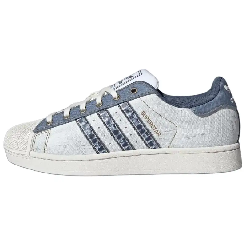 Adidas Originals Superstar 2 Fabric Low top Skateboard Shoes Unisex White Blue
