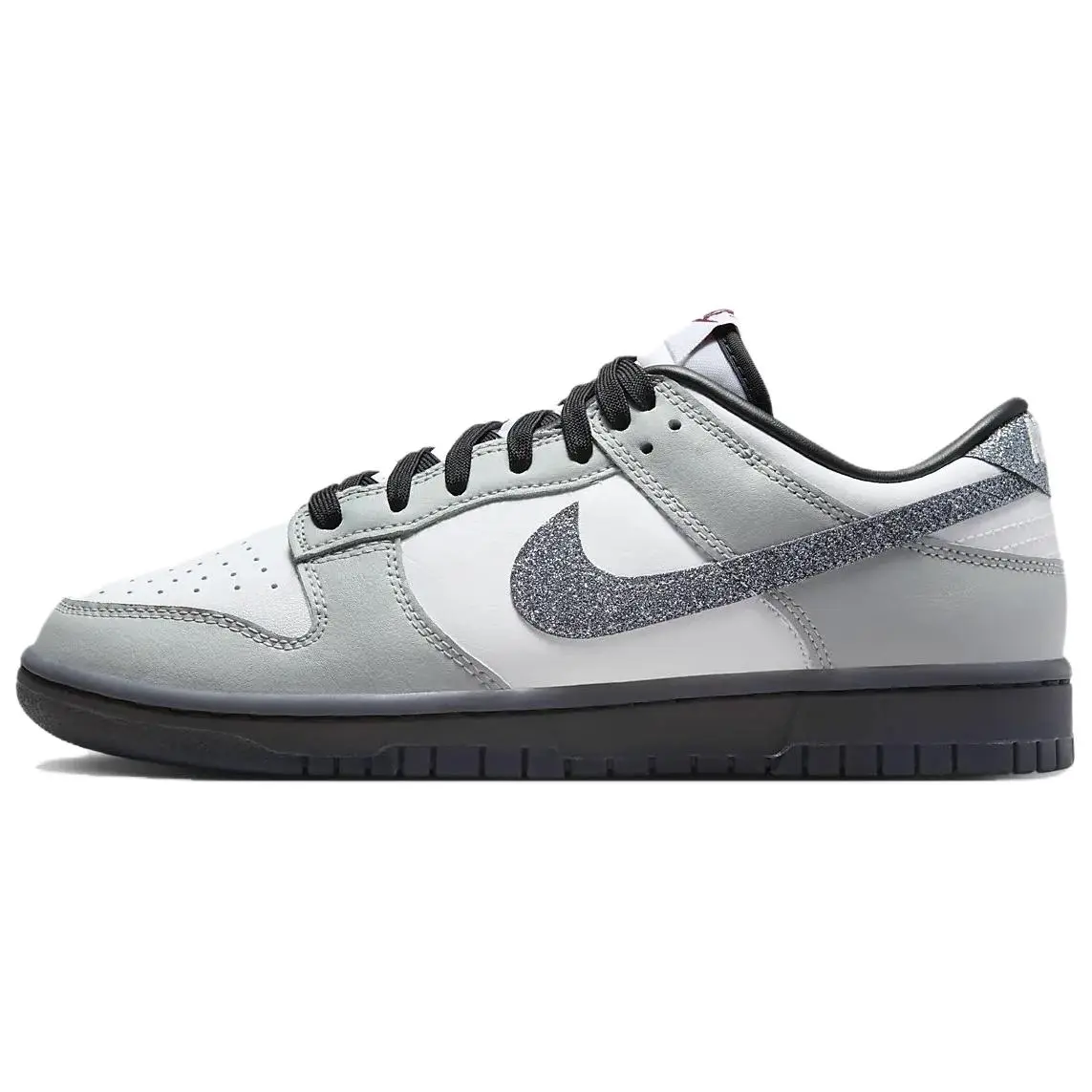 Nike Dunk Low Lx Glitter Swoosh White Light Smoke Grey Women's