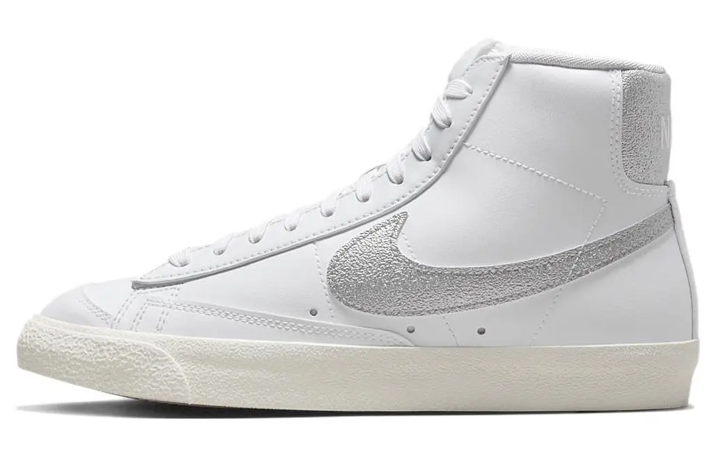 Nike Blazer Mid 77 Essential White Metallic Silver Women's