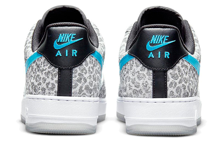 Мужские кроссовки Nike Air Force 1 Leopard (бело-серо-синий) — Белый / серый / синий — фото 5