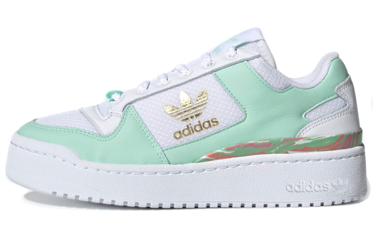 Женские кеды adidas originals FORUM Bold I Love Dance (бело-зеленые) — фото 1