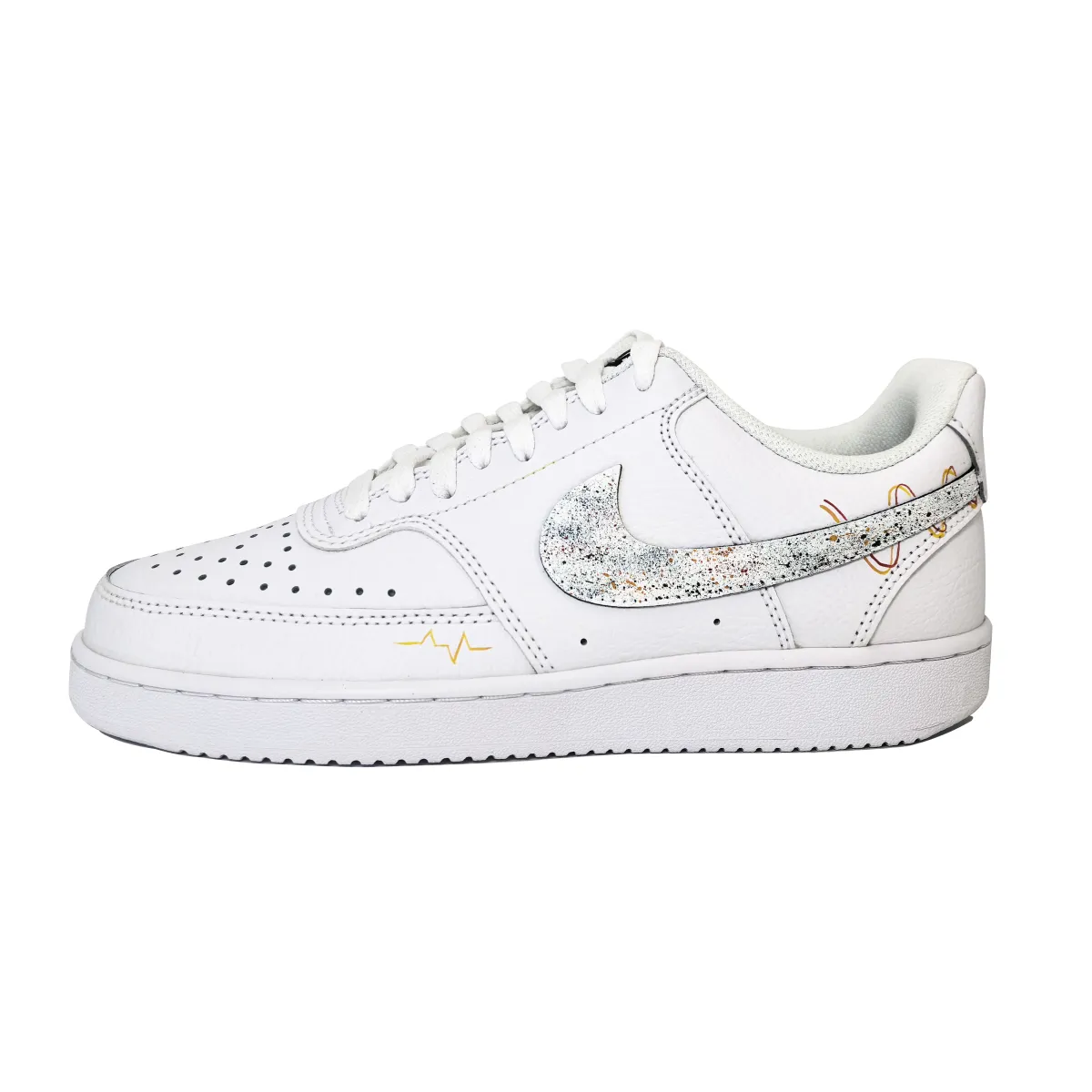 Nike Court Vision 1 White Tower PU Leather Abrasion Resistant Abrasion Resistant Low top Skateboard Shoes Unisex