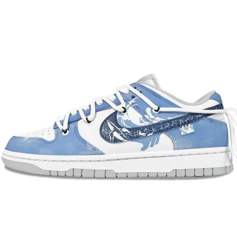 Nike Skateboard Shoes Men's Low Top Blue/White