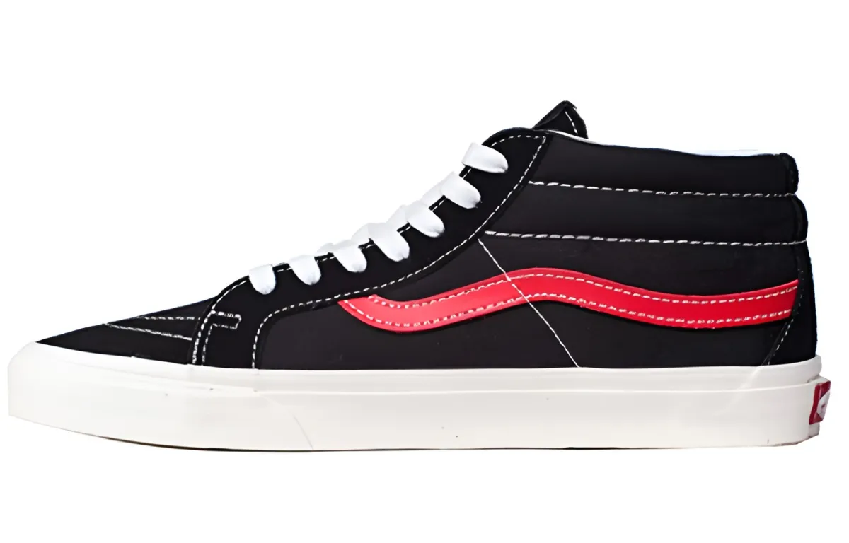 Vans SK8 Mid Black Red 'Black Red'