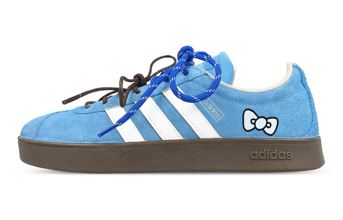 Adidas VL COURT 2.0 Slip Resistant Abrasion Resistant Low top Skateboard Shoes Unisex Blue White