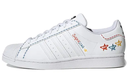 Adidas Originals Superstar Shoes 'White Blue Yellow'