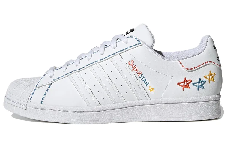Adidas Originals Superstar Shoes 'White Blue Yellow'