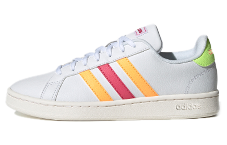 Женские кеды adidas neo GRAND COURT (бело-красно-оранжевые) — Белый / красный / оранжевый — фото 1