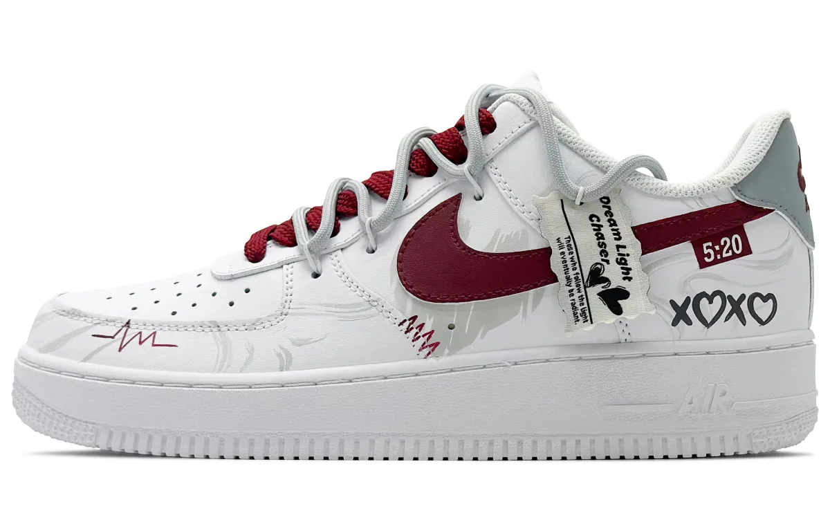 Nike Air Force 1 Low top Skateboard Shoes Men's White Blue Red