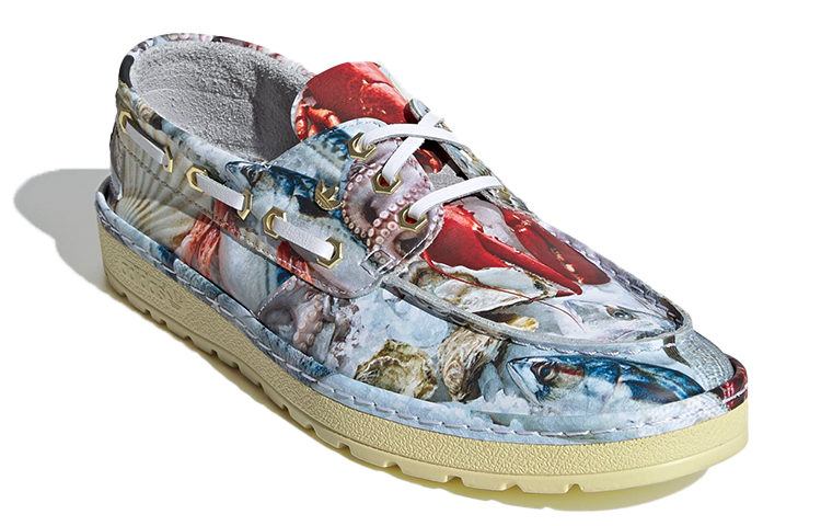 Мужские кеды adidas Saint Florent (бело-красно-синие) — фото 3
