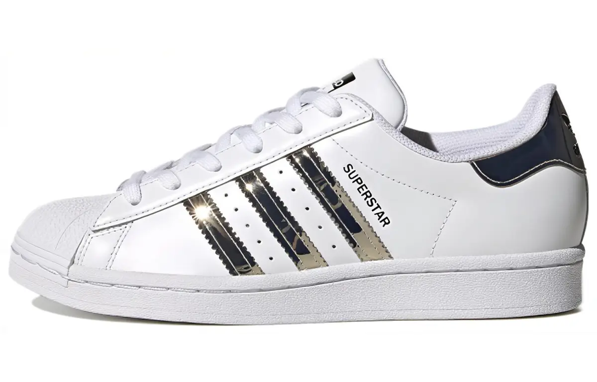 Adidas Originals SUPERSTAR Classic Abrasion Resistant Low top Skateboard Shoes Women's White Silver