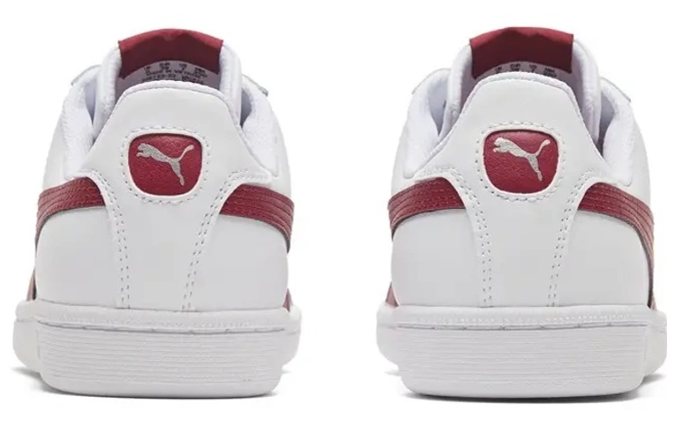 Кеды PUMA Smash Leather (бело-красные) — Белый / красный — фото 4