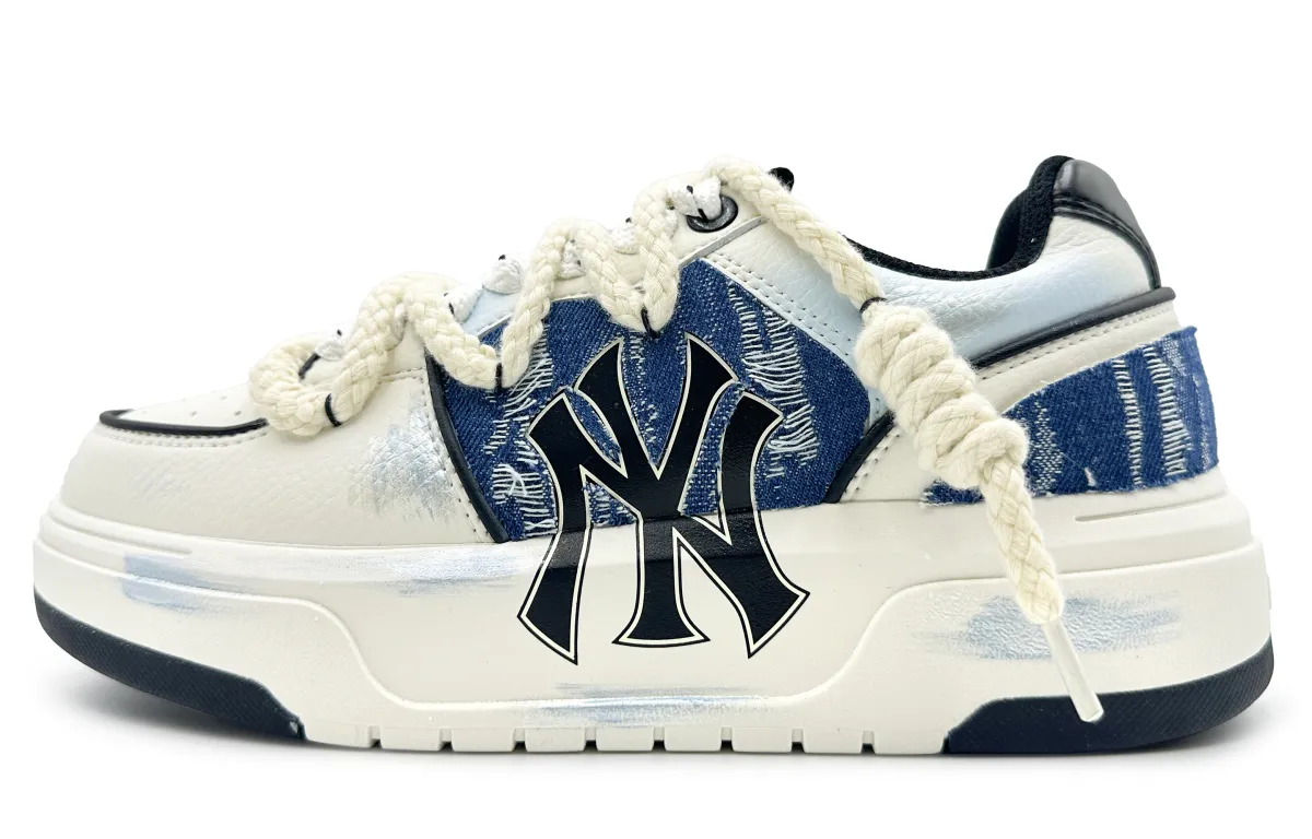 MLB Chunky Liner Abrasion Resistant Low top Skateboard Shoes Unisex Blue