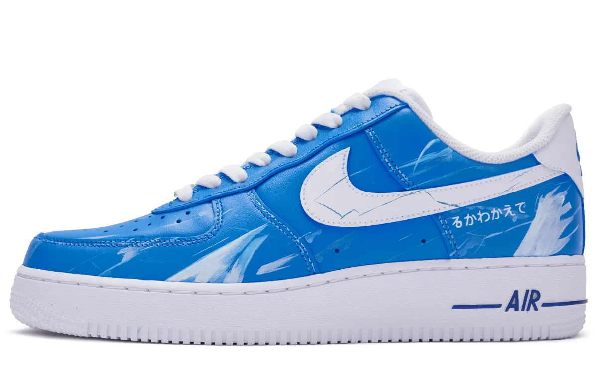 Nike Air Force 1 Low top Skateboard Shoes Men's White Blue