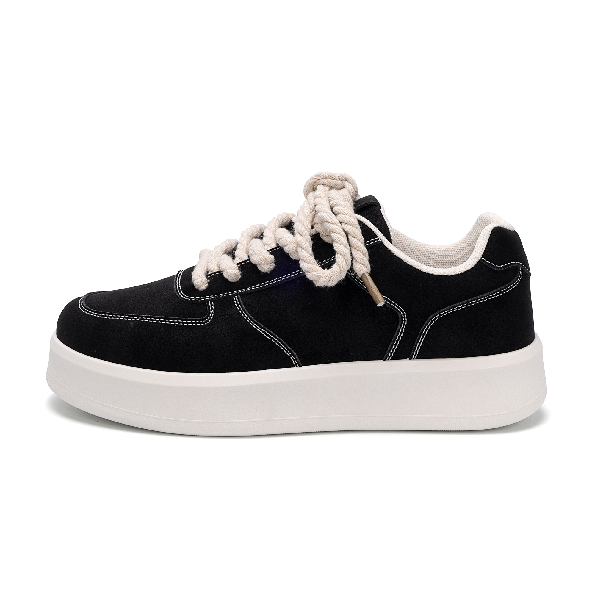 Global HUANQIU Year of the Horse Limited Edition Air Force One Fashionable Versatile Thick Sole Trendy Retro Hong Kong Style Refreshing, Breathable and Comfortable Classic Korean Version Wrapping, Lightweight and Increased Low-top Sneakers Men's Black