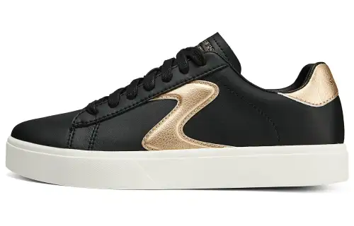 Skechers Low top Skateboard Shoes Women's Black Gold