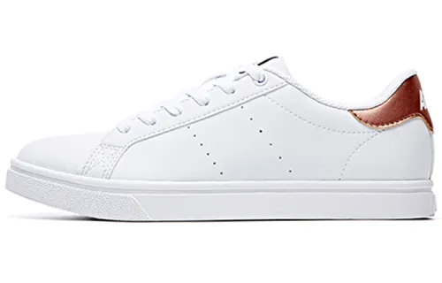 ANTA Skateboard Shoes Women's Low Top White/Rose Gold