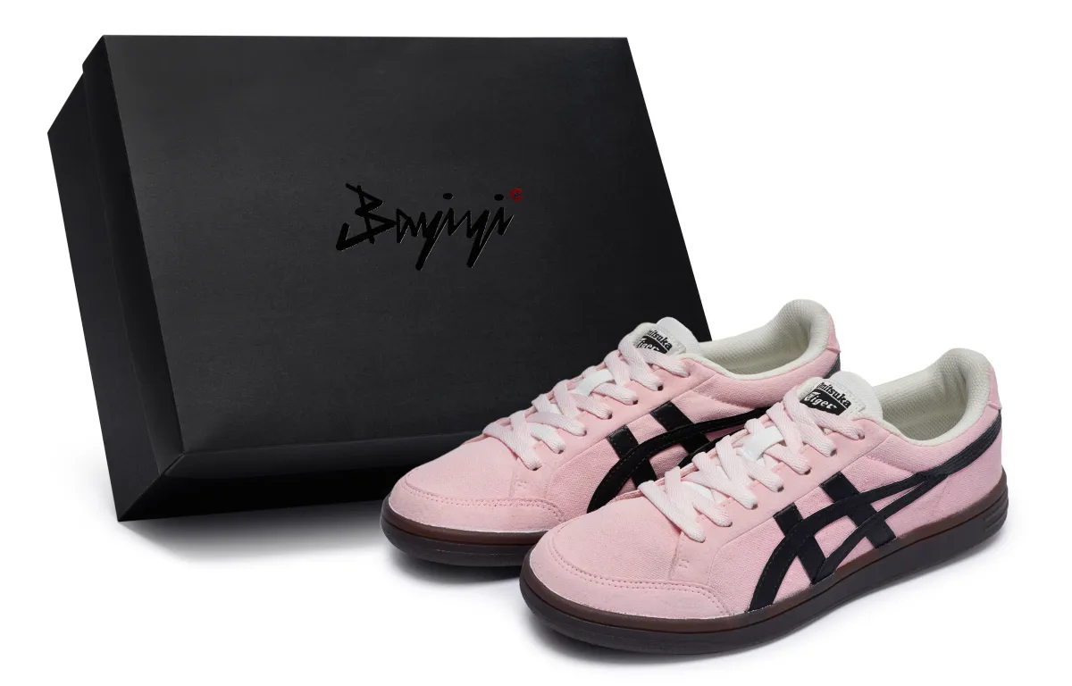Onitsuka Tiger Advanti 811 Manufacturing, Velvet Love, Special Shoe Box Low top Skateboard Shoes Unisex Pink Black