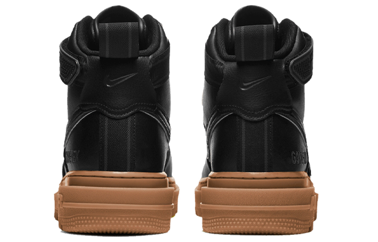 Мужские кроссовки Nike Air Force 1 (черно-коричневые) — фото 5