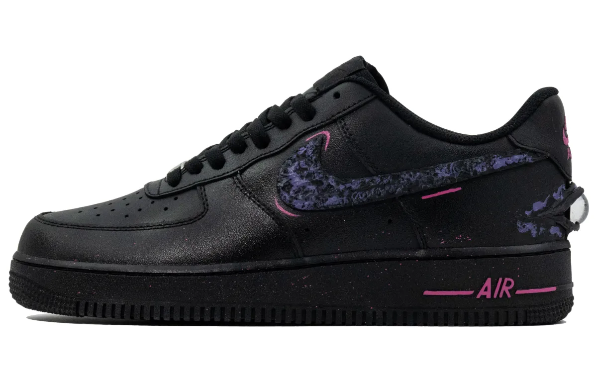 Nike Air Force 1 Low top Skateboard Shoes Unisex Black Purple