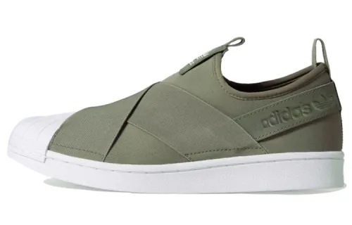 Adidas Originals Superstar Slip On Shoes Green Women's