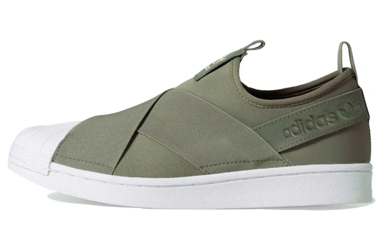 Adidas Originals Superstar Slip On Shoes Green Women's