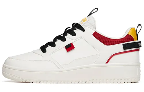 Anta Low top Skateboard Shoes Men's White Red Yellow