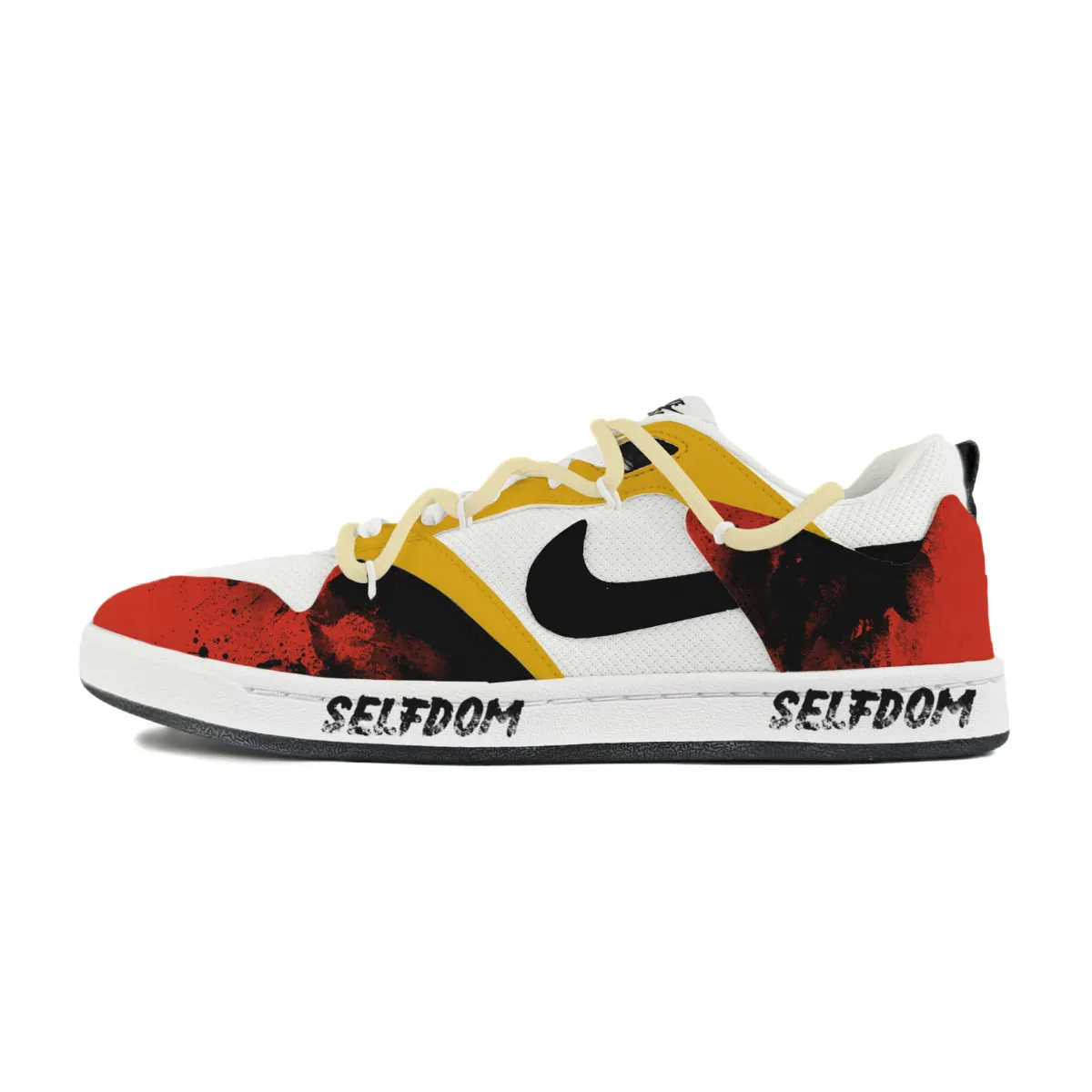 Nike SB Alleyoop Abrasion Resistant Low top Skateboard Shoes Men's White Black Red