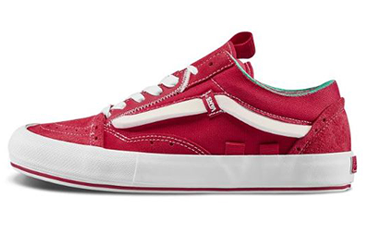 Кеды Vans Old Skool Cap Lx (красно-белые) — фото 1