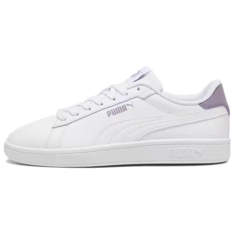 PUMA Smash 3.0 Soft And Comfortable Low top Skateboard Shoes Unisex White Purple