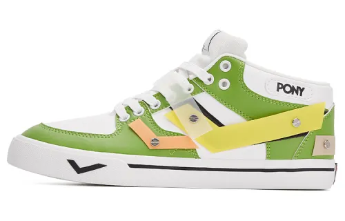 Pony Atop Mid top Skateboard Shoes Unisex Fruit Green