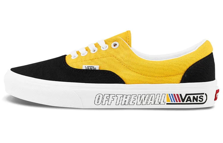 Vans Era Retro Casual Skate Shoes Unisex Black Yellow Splicing 'Black Yellow'