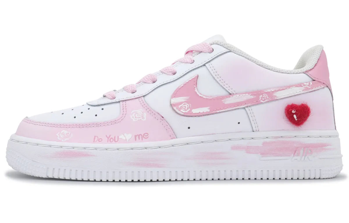 Nike Air Force 1 Slip Resistant Cushioning Abrasion Resistant Low top Skateboard Shoes Women's White