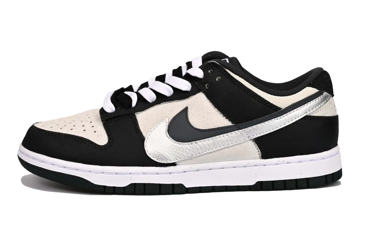 Nike Dunk Slip Resistant Abrasion Resistant Low top Skateboard Shoes Unisex Beige Black